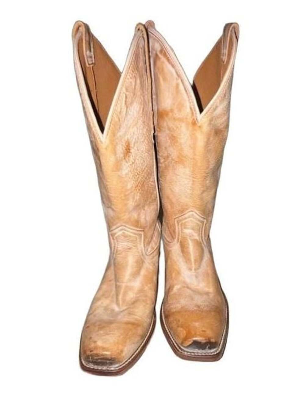 Women’s Moon Shine Western Boots Size 10 D Tan Leather Square Toe J5-001